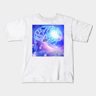 Human brain and puzzle Kids T-Shirt